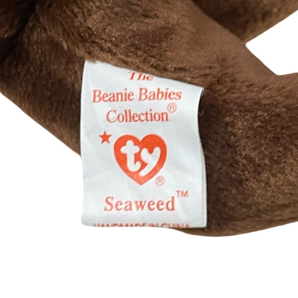 1995 Ty Beanie Baby Babies Seaweed The Otter With Tags Style - 4080 - Picture 7 of 8